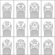 Benecreat 12pcs sellos de metal de hierro AJEW-BC0001-63-4