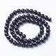 Chapelets de perles en pierre d'or bleue synthétique X-GSR053-3