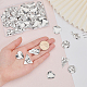 CHGCRAFT 50Pcs 5 Styles 304 Stainless Steel Flat Pendants Round Disc Charms Hearts Triangle Textured Pendants with Loops for Earring Necklace Jewelry Making STAS-CA0001-69P-3