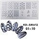 Placas de estampado de uñas de resina MRMJ-G001-64-1