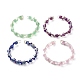 Conjunto de brazaletes curativos de reiki con cuentas de piedras preciosas mixtas naturales y sintéticas para niñas y mujeres X1-BJEW-TA00023-1