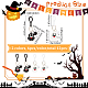 Craspire 12 pièces 2 couleurs thème halloween mignon dessin animé pvc fantôme pendentif porte-clés avec breloque cloche KEYC-CP0001-15-2