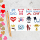 FINGERINSPIRE Father's Day Cookie Stencil 30x30cm Reusable 16 Patterns Father's Day Theme Painting Stencil PET Beard Heart Tie Hat DIY Drawing Template Dad Papa Craft Stencils for Home Decor DIY-WH0383-0030-7