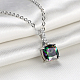 Латунные кубического циркония кулон ожерелья NJEW-BB16625-5