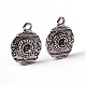 Antique Silver Tibetan Style Ear Stud Findings for Inlay Rhinestone X-EAA153Y-NF-3