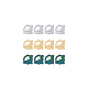 Dicosmetic 12 個 3 色イーグルチャームゴールデン/レインボーカラーフラットラウンドイーグルチャーム付き動物バッジチャームステンレス鋼コレクションペンダント diy ジュエリー工芸品  穴：2.5mm STAS-DC0013-39-8