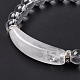 Bracelets en quartz cristal naturel avec breloque BJEW-K164-B01-3
