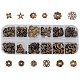 Sunnyclue 240pcs 12 Stile Spacer Blume Perlen Kappen antike Bronze Perlen gemischte tibetische Perlen für Schmuck machen DIY Schlüsselring Armband Halskette Ohrring IFIN-SC0001-12-1