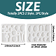 2 pièces 2 style bricolage géométrique/forme irrégulière pendentifs moules en silicone DIY-TA0004-58-3