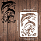 FINGERINSPIRE Dolphins Stencil 29.7x21cm Dolphin Mural Stencil Sea Ocean Creatures Stencils DIY Craft Sea Animal Stencil for Painting on Wood Tile Paper Fabric Floor DIY-WH0202-206-2