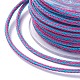 編組鋼線ロープコード  ジュエリーDIY製版材料  スプールで  ミディアム蘭  約5.46ヤード（5m）/ロール  3mm OCOR-G005-3mm-A-03-3