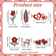 Fingerinspire 24 шт. 6 стильные аппликации на тему Дня Святого Валентина PATC-FG0001-68-2