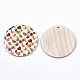 Ciondoli in legno stampato seris di frutta WOOD-S045-103B-07-2