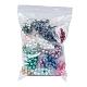 Cuentas de perlas de vidrio de 15 color HY-JQ0001-8mm-01-5