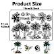 CRASPIRE Tree Clear Stamps Plants Coconut Palm Seagull Bird Reusable Retro Transparent Silicone Stamp Seals for Journaling Card Making DIY Scrapbooking Photo Album Decorative Christmas Gifts DIY-WH0439-0172-2