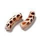Cuentas acrílicas opacas con estampado de leopardo pintadas con aerosol OACR-L013-036-2