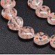 Handmade Millefiori Glass Heart Bead Strands LK-P017-01-4