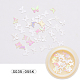 紙カボション  ファッションネイルアート装飾  蝶  フローラルホワイト  3~5x5~7x0.1mm  50個/箱 MRMJ-S035-055K-1
