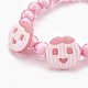 Bracelets extensibles en perles acryliques pour enfants BJEW-JB03887-01-2