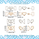 WADORN 16Pcs 4 Styles Alloy Heart Shaped Buckle FIND-WR0010-54-2