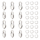 UNICRAFTALE 16 Pcs 2 Size Ion Plating 304 Stainless Steel Lobster Claw Clasp with 20Pcs Open Jump Ring Long Closures Clasp Bracelet Connector Clasp Metal Clasp for DIY Jewellery Making STAS-UN0040-76B-1