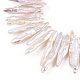 Hebras de perlas keshi de perlas barrocas naturales PEAR-S020-E03-5