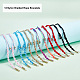 Nbeads 12 pcs 6 couleurs bracelets en fil de nylon tressé à moitié finis AJEW-NB0003-62-4
