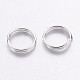 Silver Color Plated Iron Split Rings X-JRDS7mm-2