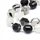 Quartz naturel tourmaliné / perles de quartz rutile noires G-O201B-51A-2