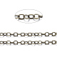 Brass Flat Oval Cable Chains X-CHC025Y-AB-1