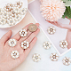 BENECREAT 24PCS Pearl Rhinestone Flower Buttons Gold & Silver Embellishment Alloy Jewelry Decoration DIY Handmade Accessories Clothing Buttons Crystal Bouquet Decoration for Wedding Party FIND-BC0003-36-3