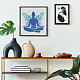 Fingerinspire Pochoir de peinture de yoga 11.8x11.8 pouce réutilisable modèle de dessin de yoga médita pose de yoga et pochoir à motif papillon pour la maison et le mur du studio de yoga DIY-WH0391-0125-5