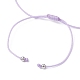 Natürliche gefärbte weiße Jade-Armbänder aus geflochtenen Perlen BJEW-JB09823-03-3