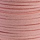 グリッターパウダーフェイクスエードコード  フェイクレース  ピンク  3mm  100ヤード/ロール（300フィート/ロール） LW-D001-1007-2