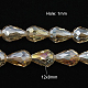 Electroplate Glass Beads Strands EGLA-D015-12x8mm-24-1
