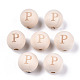 Perles européennes en bois naturel non fini WOOD-S045-143A-01P-1