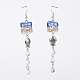 Natural Gemstone Dangle Earrings EJEW-JE02661-2