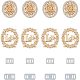 Wadorn 8 juegos de decoración de bolsa de rhinestone de aleación redonda y rosa FIND-WR0002-42-1