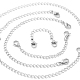 10 Strands 5 Style 304 Stainless Steel Chain Extender STAS-LS0001-44P-3