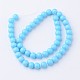 Opaque Solid Color Glass Beads Strands GLAA-D080-6mm-06-2