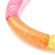 Jelly Color Acrylic Curved Tube Beaded Stretch Bracelet BJEW-JB07950-5