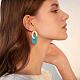 Anattasoul 8 Paar ovale Ohrhänger-Ohrstecker aus Acryl in 8 Farben für Damen EJEW-AN0004-07-4