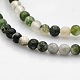 Natural Moss Agate Round Bead Strands G-N0120-30-4mm-1
