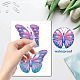 CRASPIRE Butterfly Wall Decals Colorful Wall Stickers Purple Window Stickers Waterproof Removable Vinyl Wall Art for Classroom Bedroom Living Room Decorations DIY-WH0345-016-3