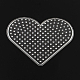 Heart ABC Plastic Pegboards used for 5x5mm DIY Fuse Beads X-DIY-Q009-14-1