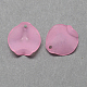 透明なアクリルパーツ  つや消しスタイル  花びら  パールピンク  15x15x4mm  穴：1.5mm  約1985個/500g FACR-R015-15x15mm-05-1