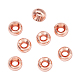 BENECREAT 50Pcs Real Rose Gold Plated Rondelle Brass Spacer Beads Loose Connector Beads for Bracelet Necklace Jewelry Making KK-BC0007-50-4