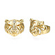 Brass Tiger Open Cuff Ring RJEW-N037-018-2