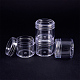 Benecreat 16 Packung 35 ml leeres klares Plastikperlen-Vorratsgefäßglas mit abgerundeten Schraubdeckeln für Perlen CON-BC0004-22B-43x40-5
