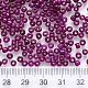 8/0ベーキングペイントガラスラウンドシードビーズ  赤ミディアム紫  3~3.5x2mm  穴：1~1.2mm  約10000個/ポンド SEED-S036-01B-10-3